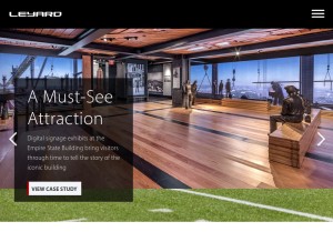 How leyard.com looks like on a tablet such as an iPad.