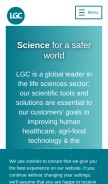 How lgcgroup.com looks like on a mobile device such as an iPhone.