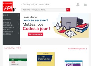 How lgdj.fr looks like on a tablet such as an iPad.