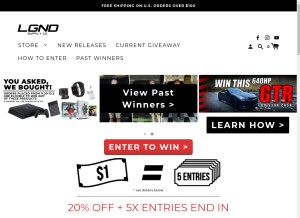 How lgndsupplyco.com looks like on a tablet such as an iPad.