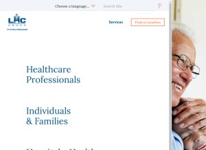 How lhcgroup.com looks like on a tablet such as an iPad.