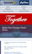 How lhsaa.org looks like on a mobile device such as an iPhone.