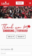 How liberal.ca looks like on a mobile device such as an iPhone.