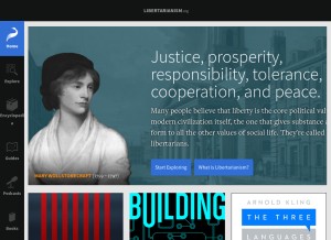 How libertarianism.org looks like on a tablet such as an iPad.