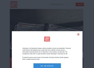 How libertatea.ro looks like on a tablet such as an iPad.