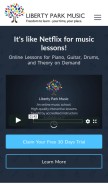 How libertyparkmusic.com looks like on a mobile device such as an iPhone.