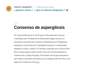 How liberumsanguinem.com looks like on a tablet such as an iPad.