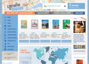 How librairie-voyage.com looks like on a tablet such as an iPad.