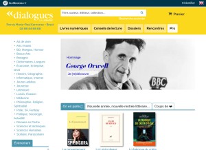 How librairiedialogues.fr looks like on a tablet such as an iPad.