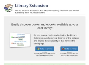How libraryextension.com looks like on a tablet such as an iPad.