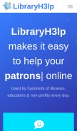 How libraryh3lp.com looks like on a mobile device such as an iPhone.