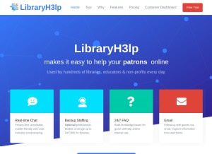 How libraryh3lp.com looks like on a tablet such as an iPad.