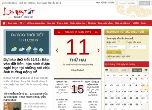 How lichngaytot.com looks like on a tablet such as an iPad.