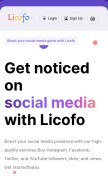 How licofo.com looks like on a mobile device such as an iPhone.