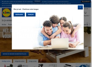 How lidl-shop.be looks like on a tablet such as an iPad.