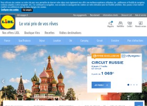 How lidl-voyages.fr looks like on a tablet such as an iPad.
