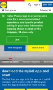 How lidl.com looks like on a mobile device such as an iPhone.