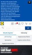 How lidl.de looks like on a mobile device such as an iPhone.