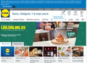 How lidl.es looks like on a tablet such as an iPad.