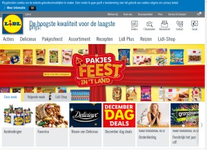 How lidl.nl looks like on a tablet such as an iPad.