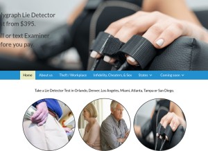 How lie-detector-tests.com looks like on a tablet such as an iPad.