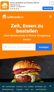 How lieferando.de looks like on a mobile device such as an iPhone.