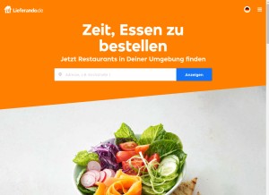 How lieferando.de looks like on a tablet such as an iPad.
