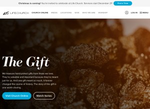 How life.church looks like on a tablet such as an iPad.