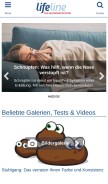 How lifeline.de looks like on a mobile device such as an iPhone.