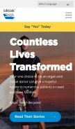 How lifelinkfound.org looks like on a mobile device such as an iPhone.