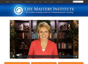 How lifemasteryinstitute.com looks like on a tablet such as an iPad.
