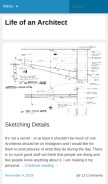 How lifeofanarchitect.com looks like on a mobile device such as an iPhone.