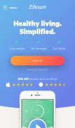 How lifesum.com looks like on a mobile device such as an iPhone.