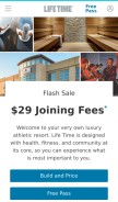 How lifetimefitness.com looks like on a mobile device such as an iPhone.