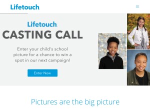 How lifetouch.com looks like on a tablet such as an iPad.