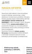 How liftservice.com.pl looks like on a mobile device such as an iPhone.