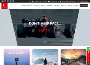 How lighthouseindia.com looks like on a tablet such as an iPad.