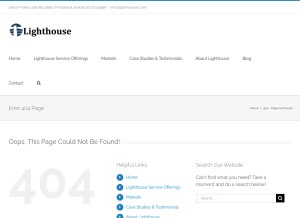 How lighthouseis.com looks like on a tablet such as an iPad.