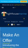 How lighthousemarinegroup.com looks like on a mobile device such as an iPhone.