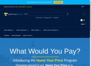 How lighthousemarinegroup.com looks like on a tablet such as an iPad.