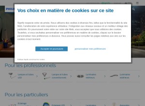 How lighting.com looks like on a tablet such as an iPad.
