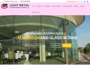 How lightmetaluae.com looks like on a tablet such as an iPad.
