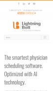 How lightning-bolt.com looks like on a mobile device such as an iPhone.