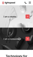 How lightspeedhq.com looks like on a mobile device such as an iPhone.