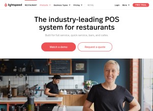 How lightspeedrestaurant.com looks like on a tablet such as an iPad.