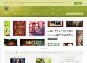 How ligonier.org looks like on a tablet such as an iPad.