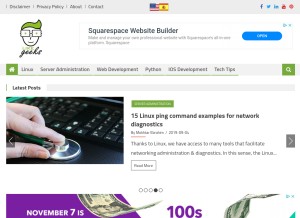 How likegeeks.com looks like on a tablet such as an iPad.