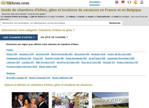How likhom.com looks like on a tablet such as an iPad.