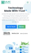 How lilacinfotech.com looks like on a mobile device such as an iPhone.