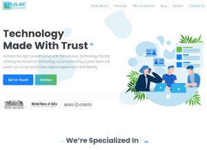 How lilacinfotech.com looks like on a tablet such as an iPad.